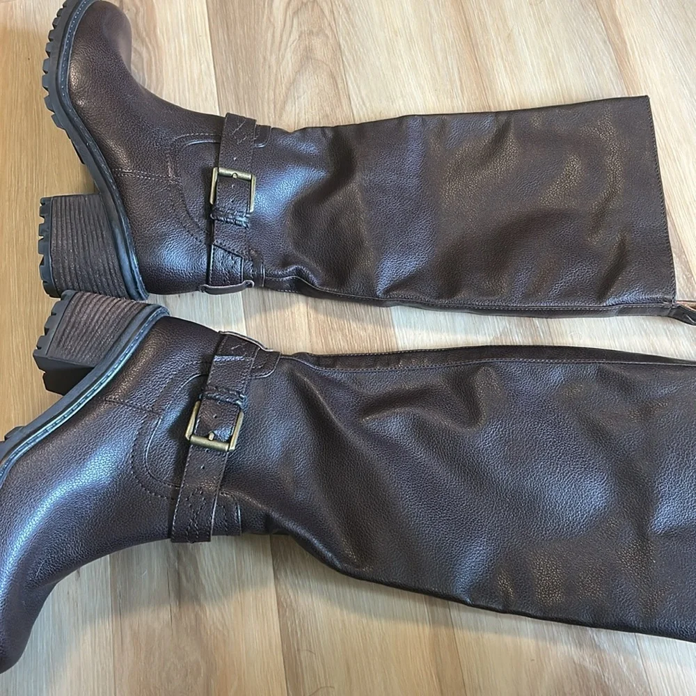 NEW Zodiac Womens Georgia brown Riding Knee-High Boots SIZE 8 - Picture 5 of 6